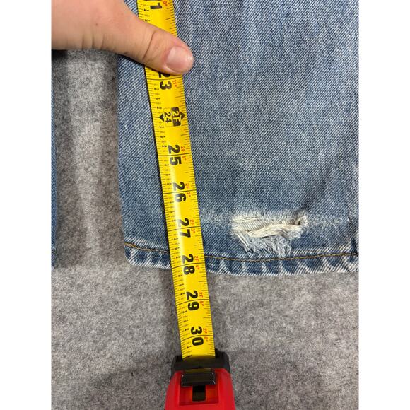 VINTAGE 80s Levis 505 Jeans Mens 36x29 Blue Denim Straight Leg Regular Fit Retro - Picture 4 of 8